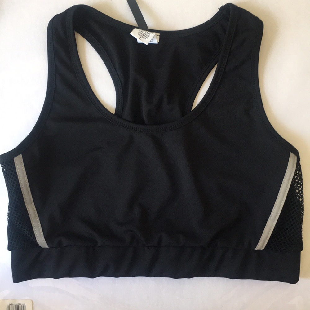 Black Casual Sports Bra